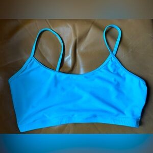 Natalie DanceWear Women’s Swim Bathing Suit Top Size XL Blue Spaghetti Strap Bra
